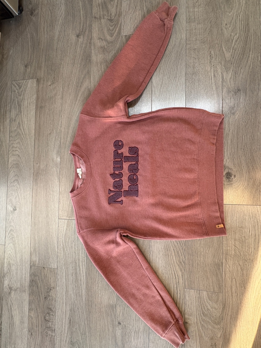 Dusty Rose 'Nature Heals' Crewneck Sweatshirt Size-US-S